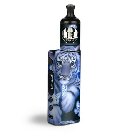 Skin Decal Vinyl Wrap for Aspire Zelos 50W starter Kit Vape Skins Stickers Cover / Cute White Tiger Cub