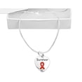 thumbnail image 2 of Survivor Red Ribbon Heart Necklaces, 2 of 4