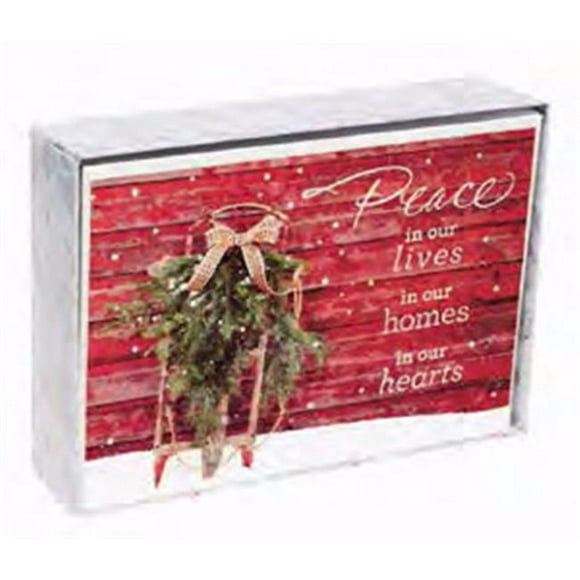 Dayspring Cartes 188902 Card-Boxed-Peace dans Nos Coeurs&44; Boîte de 18