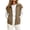 Khaki, variant on Women's Sleeveless Zip Up Sweatshirt Vest Stand Collar Athletic Sweatshirt Jacket with Pockets for Spring Fall Winter Daily Athleisure Loungewear