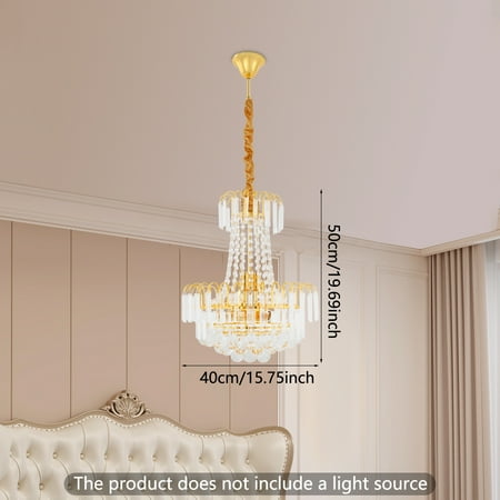 AC 110V Crystal Chandelier Modern Crystal Chandelier Gold Crystal Chandeliers for Bedroom Living Room