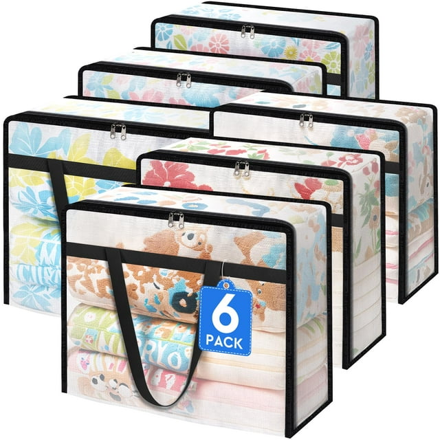 Bolsas de Almacenamiento TasticTotes Paquete de 6 Transparentes 46x38x18cm 40L
