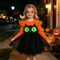 thumbnail image 2 of FYDUU Toddler Girl Halloween Dress Girls Long Sleeve Princess Tutu Dresses Cartoon Kids Casual Dresses Holiday Party Fall Winter Clothes 3-4 Years, 2 of 9
