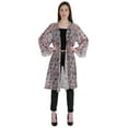 thumbnail image 5 of Moomaya Womens Printed Front Open Shrug Full Sleeve Summer Sheer Cardigan, 5 of 8