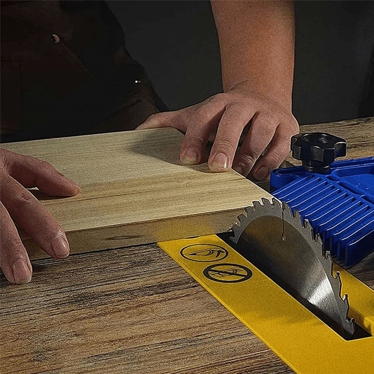 2X Upgraded Featherboard Device Stackable Board Fits Most Standard , T-Slots, T-Rails on Table Saws,Blue
