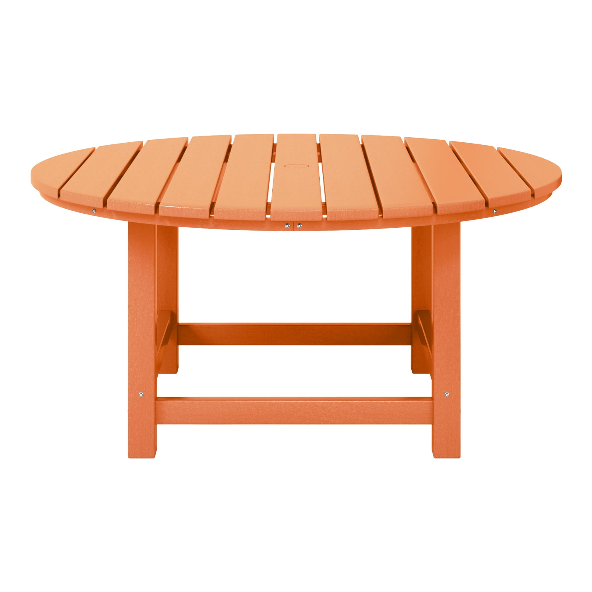 WestinTrends Malibu Low Outdoor HDPE Round Patio Coffee Table, Orange