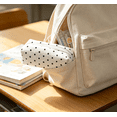 thumbnail image 5 of Large Capacity Polka Dot Zipper Pencil Pouch, Portable Stationery Bag Suitable For Teens, Classroom & Travel Supplies (White), 5 of 5