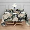thumbnail image 3 of Pioneer Flower Floral Print Pattern Square Tablecloth,Waterproof Square Table Cover,Wipeable Spillproof Washable Table Cover for Home Kitchen Party Decor 52"x52"(132x132cm), 3 of 6