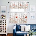 thumbnail image 2 of Butterfly Floral Kitchen Curtains Valances and Tiers Set of 3 Watercolor Rustic Plant Tier Curtains and Valance with Rod Pocket for Small Windows, 27.5"x24", 2 of 9