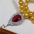 thumbnail image 4 of K-KED Natural 8-9mm Yellow Freshwater Pearl Necklace 18" Pendant, 4 of 6