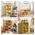 thumbnail image 5 of Mifurn 7-Cube Reversible Open Shelf Bookcase, Storage Organizer, Yellow, 5 of 9