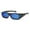Blue lens w matte black frame, variant on Polarized Anti Glare Square Lens Cover Fit Over Glasses Sunglasses
