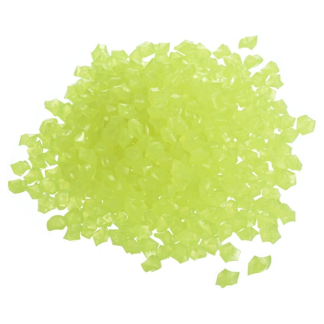 Unique Bargains 1500Pack Glow Rocks 8-10mm Decoration Pebbles Luminous Stones Decor Yellow