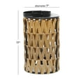 thumbnail image 3 of DecMode Brown Plastic Rattan Decorative Candle Lantern, 3 of 7