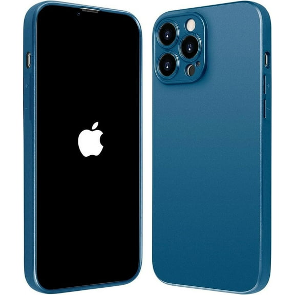 iPhone 13 Pro Max Case Ultra-Thin Shockproof Metallic Paint Cases Full Body Screen Camera Protective TPU Phone Cover 6.7 inch (Navy Blue)