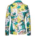 thumbnail image 4 of Mens Floral Blazer Paisley Suit Jacket Notched Lapel Tuxedo Men's Sport Coat for Casual Party Prom Green XXXL, 4 of 7