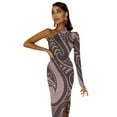 thumbnail image 5 of Hei matau traditional maori hook Half Dleeve Split Dress Women"s evening dress Summer women"s clothing, 5 of 6