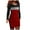 Red, variant on LYXSSBYX Womens Long Sleeves Dresses for Women Hot Sale Clearance Women Sexy Above Knee Pencil Color Block Long Sleeve Round-Neck Party Mini Dresses