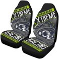 thumbnail image 1 of ABPHQTO Juego de 2 fundas de asiento de coche para Motocross, protector universal para asientos delanteros de coche, apto para coche, SUV, sedán, camión, 1 of 2
