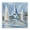 Sailboat Trio Drifting, variant on Stupell Industries Sailboat Day Painting Coastal Painting Black Floater Framed Canvas Art Print Wall Art, 18 x 18