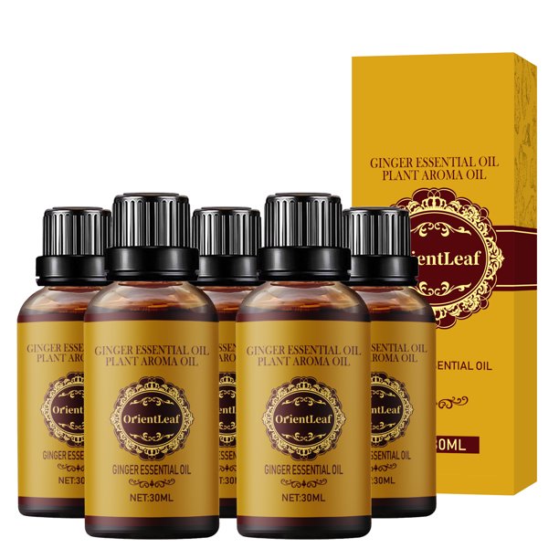OrientLeaf 5 Pcs Belly Drainage Ginger Oil, Lymphatic Drainage Ginger