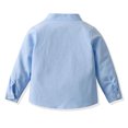 thumbnail image 4 of XFHLMJFF Spring Boys Shirt Solid Color Standing Long Sleeve Single Cotton Cardigan Children Blouse Lovely Child Dailywear, 4 of 9