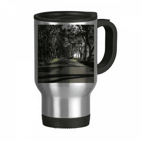 

Green Forestry Science Nature Scenery Travel Mug Flip Lid Stainless Steel Cup Car Tumbler Thermos