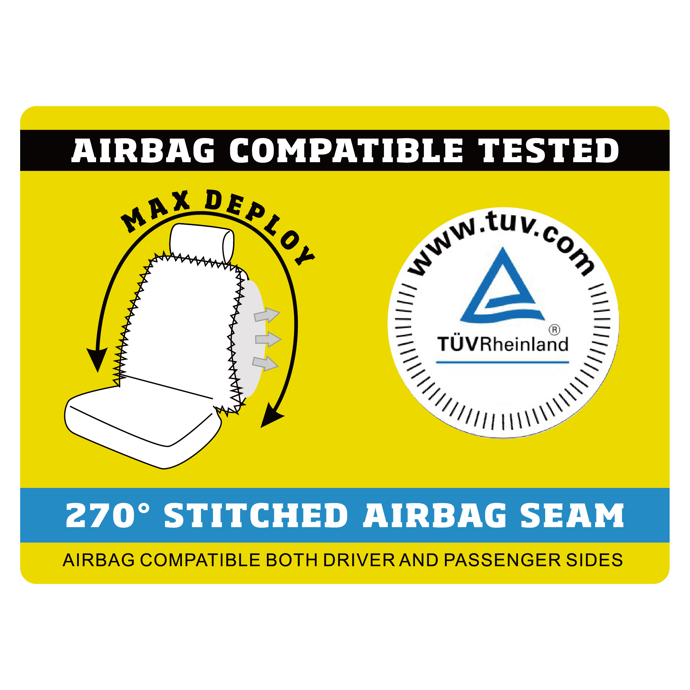Skechers Air-Cooled Memory Foam Car Seat Covers, Black photo 5