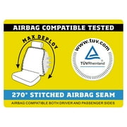 Auto Drive 2 Piece Low Back Memory Foam Car Seat Cover Polyester Black, Universal Fit, 2010SC11