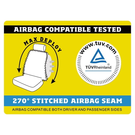 AUTO DRIVE 2 PIECE LOW BACK MEMORY FOAM CAR SEAT COVER POLYESTER BLACK, UNIVERSAL FIT, 2010SC11