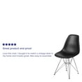 thumbnail image 5 of BizChair Contemporary Prolypropylen Solid Accent Side Chair with Chrome Base, Black, 5 of 13