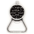 thumbnail image 1 of Notas musicales BAR negro blanco Acero inoxidable Metal cerveza tapa sacacorchos, 1 of 3