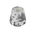 thumbnail image 2 of Black and White French Toile 10 Inch Empire Uno Lamp Shade, 2 of 4