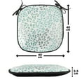 thumbnail image 4 of Leaf Chair Seating Cushion, Pattern Leafage Branches Silhouette Nature Theme Foliage Forest, Soft Seat Pads for Office with Anti-slip Backing, 16"x16", Sage Green Turquoise, by Ambesonne, 4 of 7