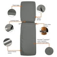 thumbnail image 6 of Classic Accessories Montlake FadeSafe Water-Resistant 74 x 23 x 3 Inch Patio Chaise Lounge Cushion Cover, Light Charcoal, 6 of 10