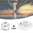 thumbnail image 4 of 2Pcs Metal Synchronous Pulley Gear Motor Belt Gear Drive Wheel Gear S/N Cj0618 Mini Lathe Gears Metal Cutting Machine Gears, 4 of 5