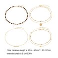 thumbnail image 3 of Jumpingount 4X collar cadenas exquisitos colgantes colgantes elegantes ajustables regalos del Día de San Valentín collares en capas para mujeres Ropa, zapatos y accesorios Miscelánea Jumpingount AP009178-00B, 3 of 6