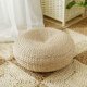 thumbnail image 1 of Puf redondo de paja beige claro WSYW para sala de estar, hecho a mano, 1 of 8