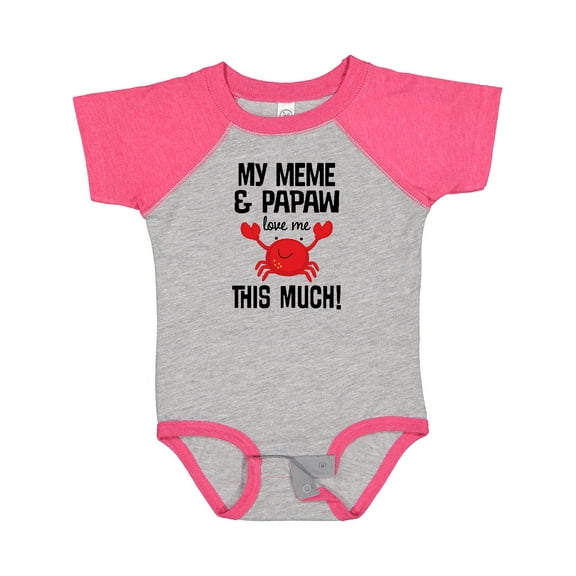 Inktastic Meme and Papaw Grandchild Boys or Girls Baby Bodysuit