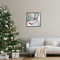 thumbnail image 3 of Stupell Industries Happy Snowman Trio Sledding Holiday Painting Black Framed Art Print Wall Art, 24 x 24, 3 of 9