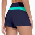 thumbnail image 4 of HCNTES Women's 3" High Waisted Swim Board Shorts UPF50+ Quick Dry Swimsuit Bikini Bottoms with Liner(Navy,L), 4 of 7
