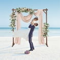 thumbnail image 2 of Gymax 7.2 FT Square Wedding Arch Wooden Arbor Backdrop Stand w/ Triangular-Shaped Base, 2 of 10