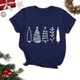 thumbnail image 1 of Puntoco Camiseta de manga corta con cuello redondo y estampado navideño para mujer Camiseta de manga corta con cuello redondo, 1 of 4
