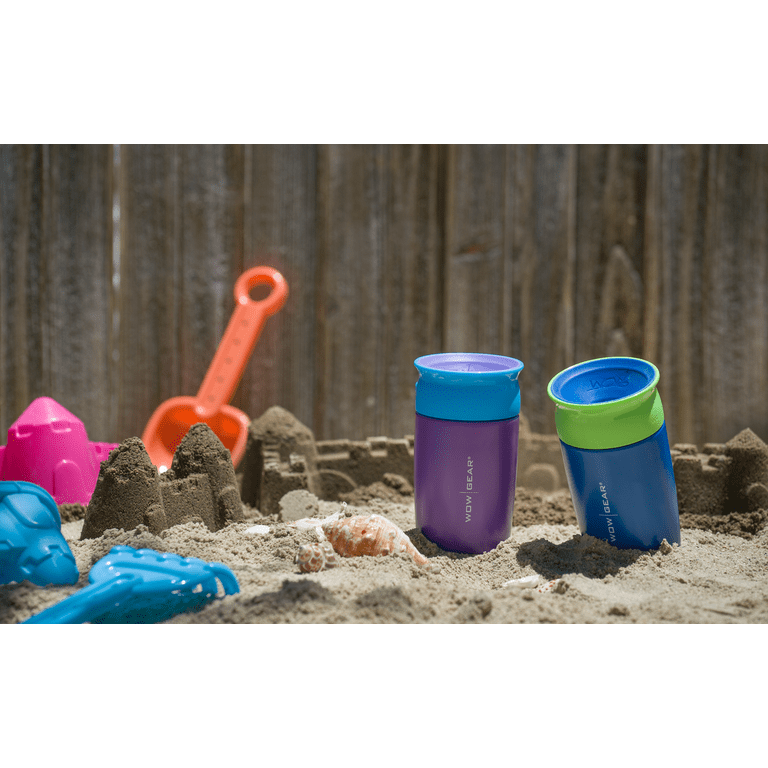 Wow Gear Kids Double Walled Insulated Stainless Steel Sports Bottle - Purple 10oz/300ml