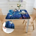 thumbnail image 2 of WYYP Jellyfish Bioluminescence Square Tablecloth Washable for Home Kitchen Outdoor Decoration 100% Polyester Fiber 52*52, 2 of 8