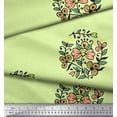 thumbnail image 3 of Soimoi Rayon Fabric Leaves & Floral Block Print Fabric by Yard 56 Inch Wide, 3 of 3