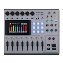 Zoom PodTrak P8 Podcast Recorder, 6 Microphone Inputs, 6 Headphone Outputs, Phone Input, Sound Pads, Onboard Editing, Record to SD card, USB Audio Interface, Battery Powered
