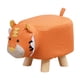 thumbnail image 3 of Reposapiés infantil con forma de animal, taburete para cambiar zapatos, otomano infantil con dibujos animados tigre naranja, 3 of 9