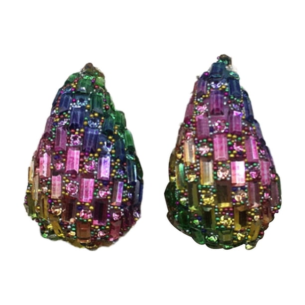 Pendientes Pendientes geométricos Diseño de coma Pendientes en forma de gota Joyas para el oído para el club Colores del
