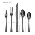 thumbnail image 4 of Ornative Flatware - HAB - 18/0 Stainless Steel, Matte-Black Finish, 20pc Set, Service for 4, 4 of 7